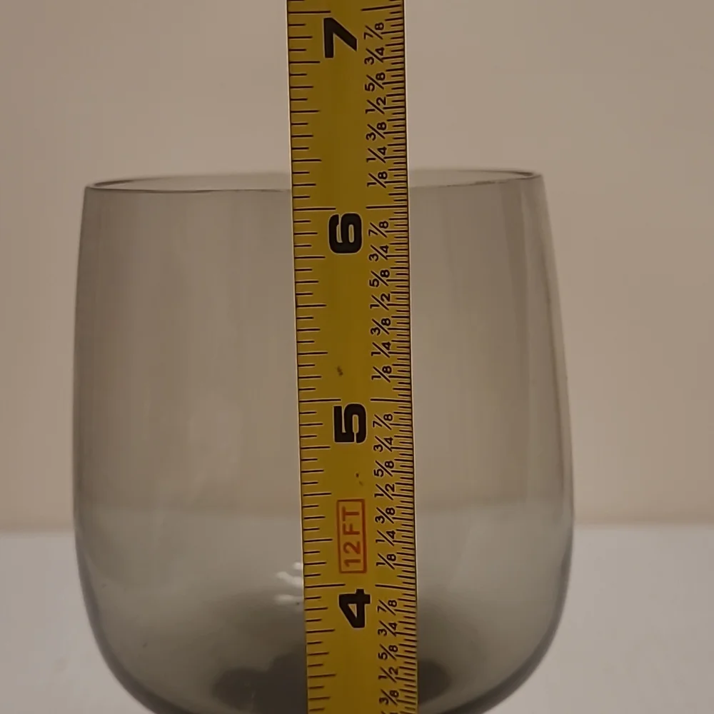 Set of 4 Beautiful Smoke Gray Stemware